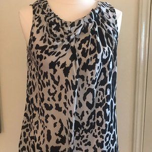 Violet & Claire-Sleeveless Black and Silver Top